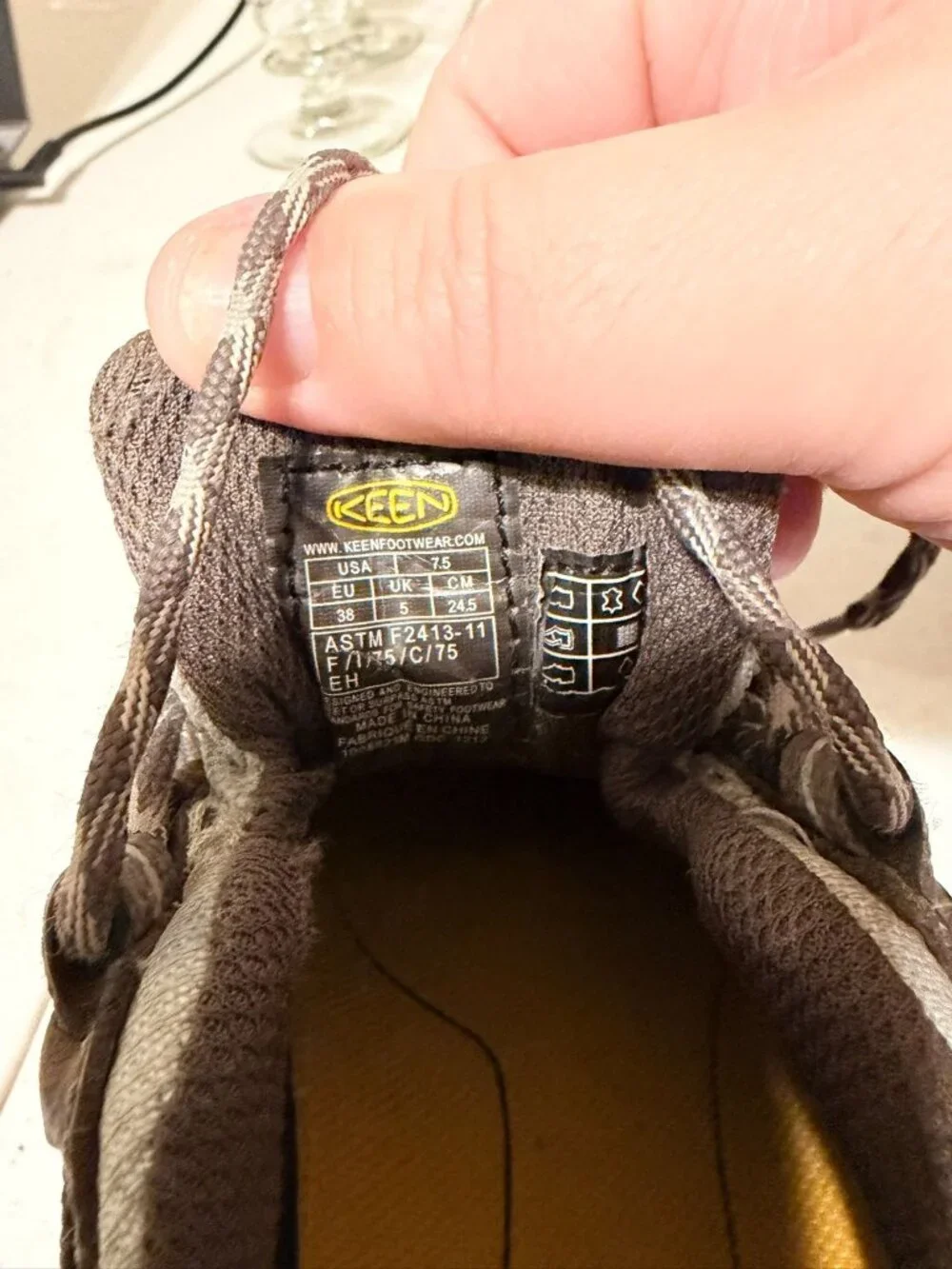 Keen Keen Utility Flint Low Steel Toe Work Shoes Drizzle/Surf Spray Gray Sz 7.5